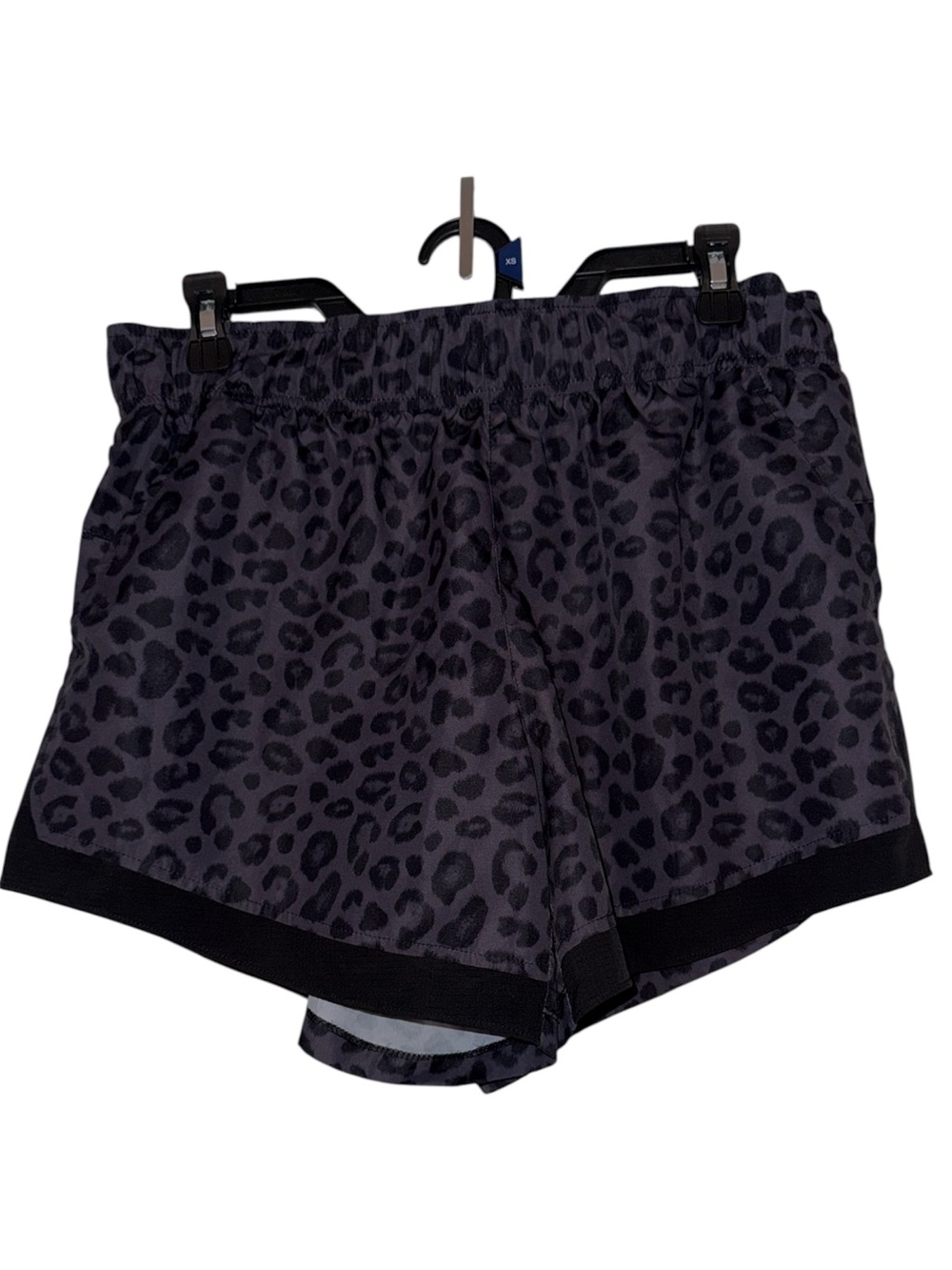 Athletic Works Black and Charcoal Leopard Print Athletic Shorts
